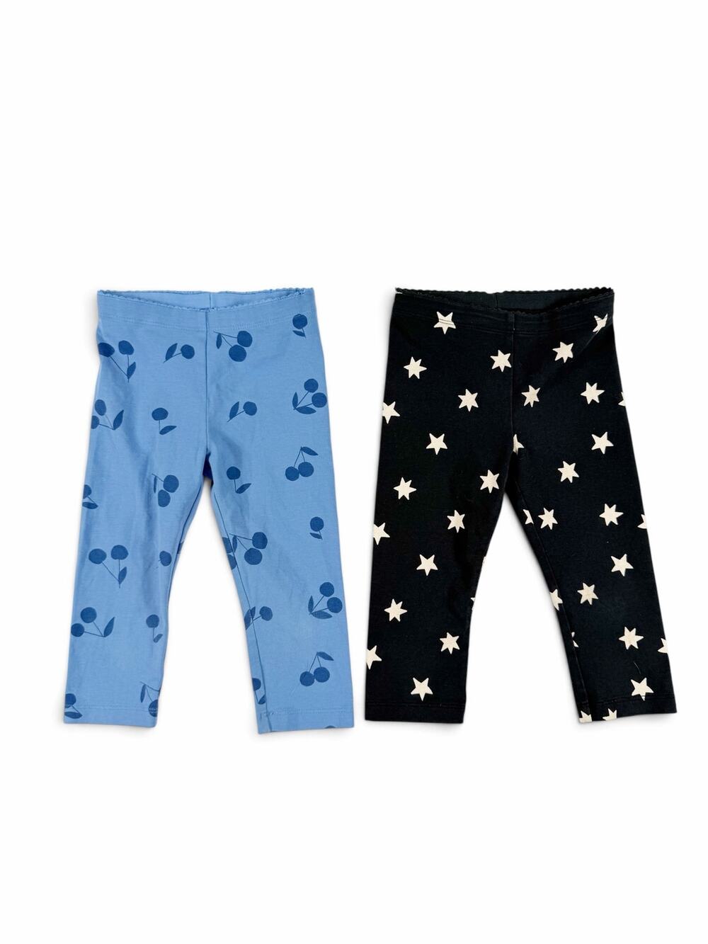 Tea Collection Cropped Leggings Bundle Cherries Stars Blue Black Size 4